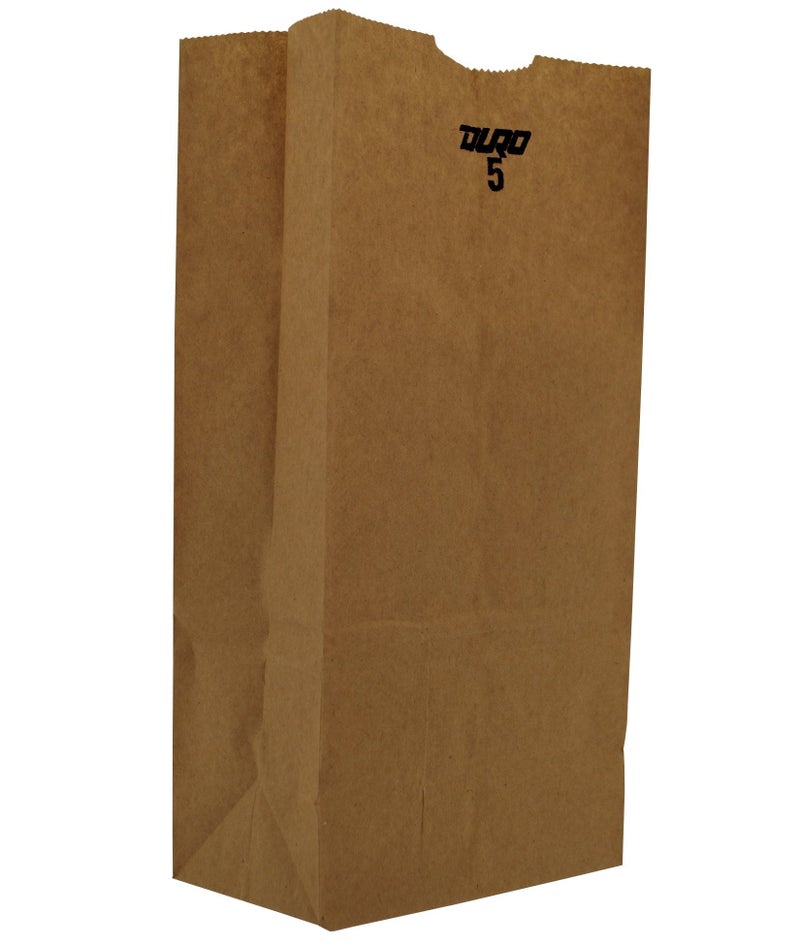 Duro ID# 18405 5# SOS Bag 35# 100% Recycled Natural Kraft, Pack of 500 - Image 4